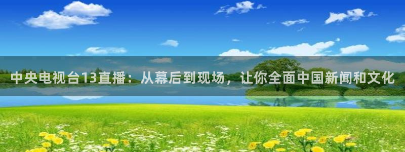 9255tv直播nba在线观看：中央电视台13直播：从幕后到现场，让你全面中国新闻和文化